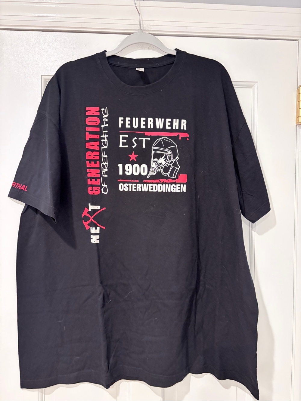 Firefighter Streetwear Feuerwehr Osterweddingen Graphic T-Shirt 5XL Black
